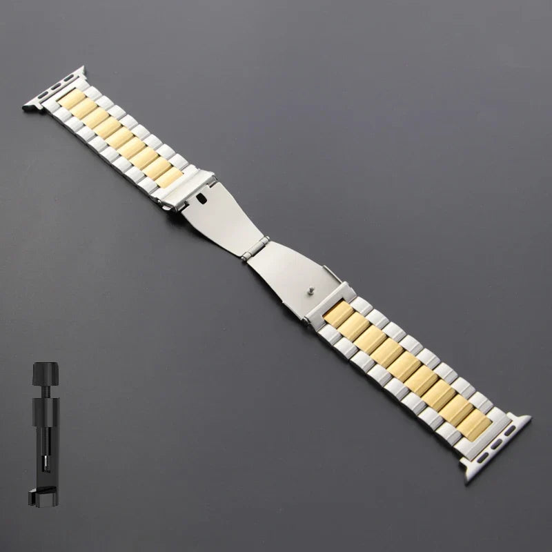 Stainless Steel Strap for Apple Watch Ultra 3/2/1 49mm – Series 11/10/9/8/7/6/SE/5/4/3 46/45/44/42/41/40/38mm