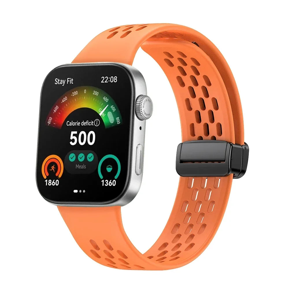 Silicone Sport Band with Magnetic Buckle for Huawei Watch Fit 3