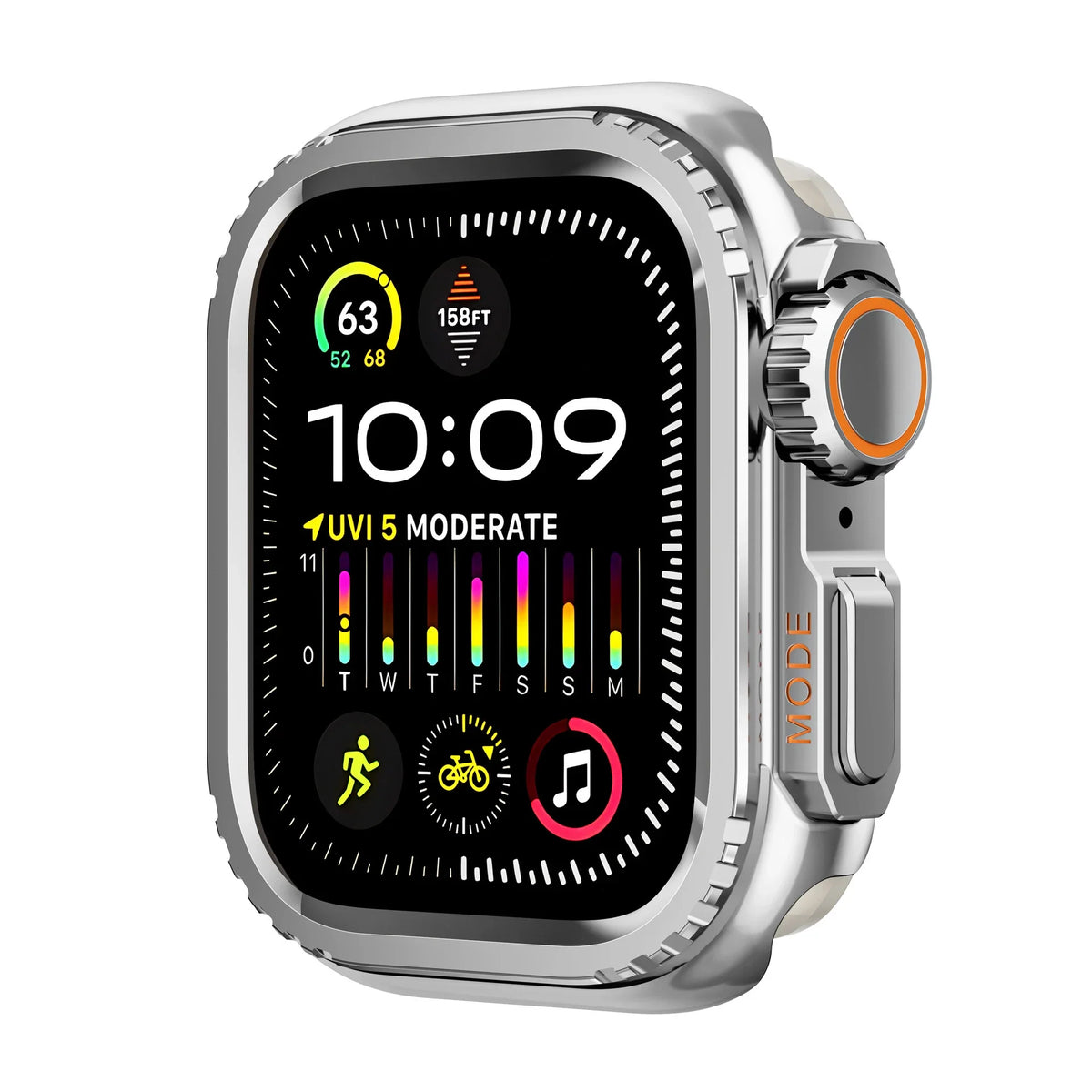 Metal Alloy Protective Case for Apple Watch Series 4–12, SE, and Ultra 1/2/3/4