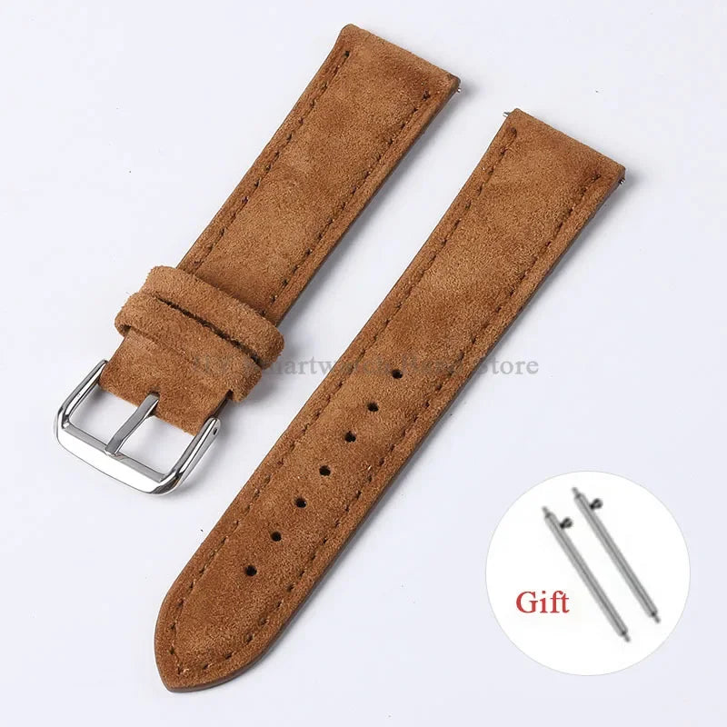 Motorola Moto Watch Vintage Suede Leather Band, Quick Release