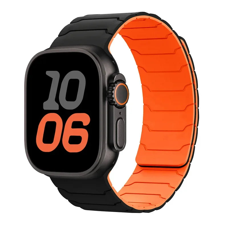 Magnetic Silicone Apple Watch Band – Sport Bracelet | Series 10/9/8/7/6/SE & Ultra | 38-49mm