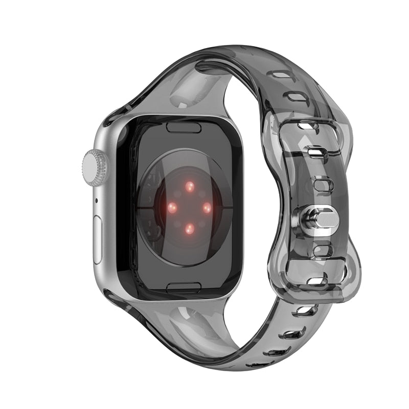 Apple Watch Slim Transparent Strap Series 11/10/9/8/7/6/5/4/ SE / Ultra 1/2/3 - Stylish Protection