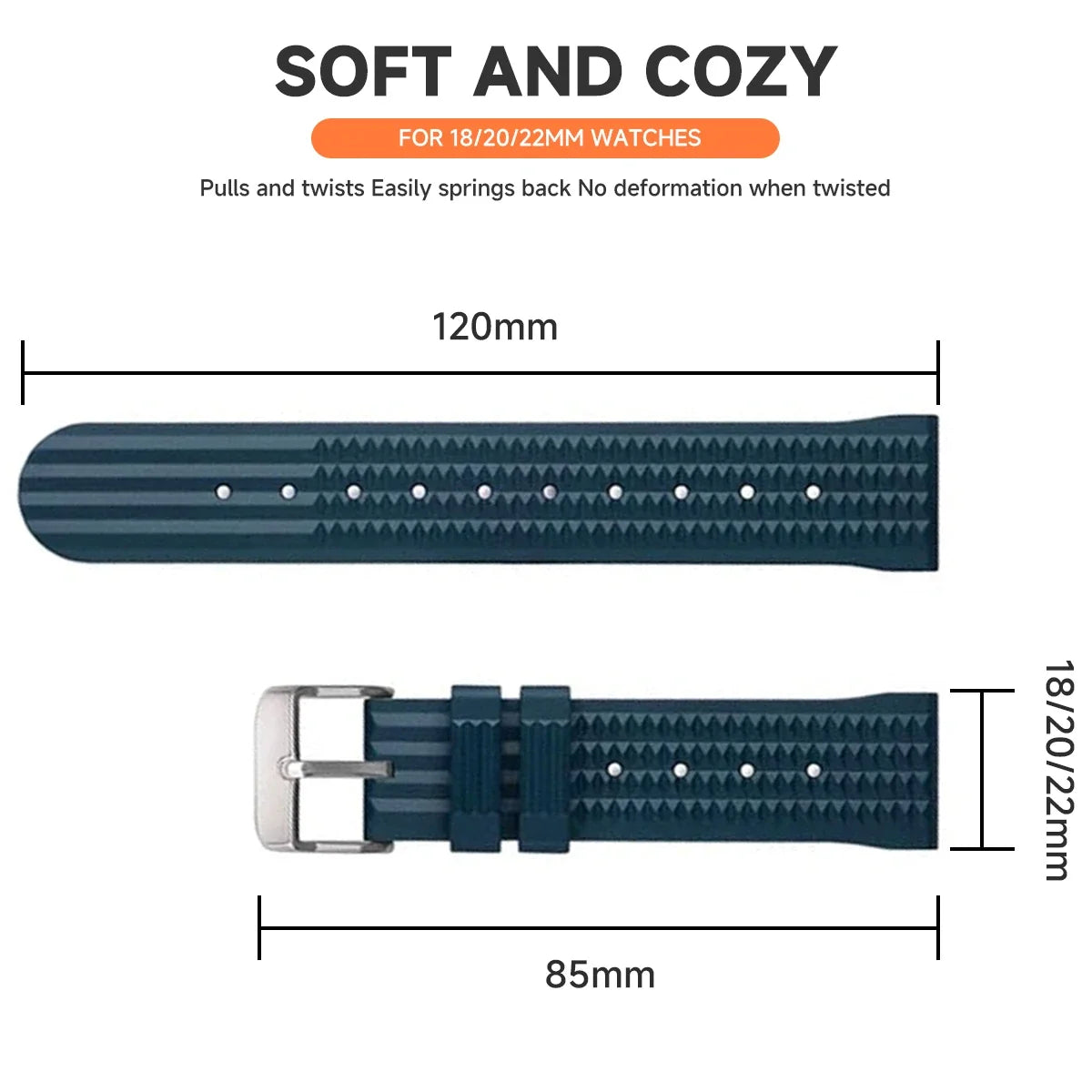 Suunto Race, Vertical & 9 Peak FKM Rubber Waffle Band