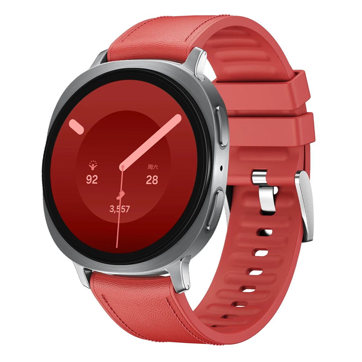 Leather-Look Silicone Band for Samsung Galaxy Watch 9 & 8 40mm 44mm & Classic 46mm | Business Replacement Strap