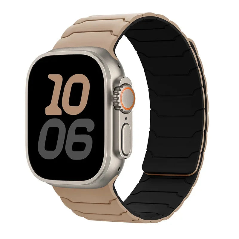 Magnetic Silicone Apple Watch Band – Sport Bracelet | Series 10/9/8/7/6/SE & Ultra | 38-49mm