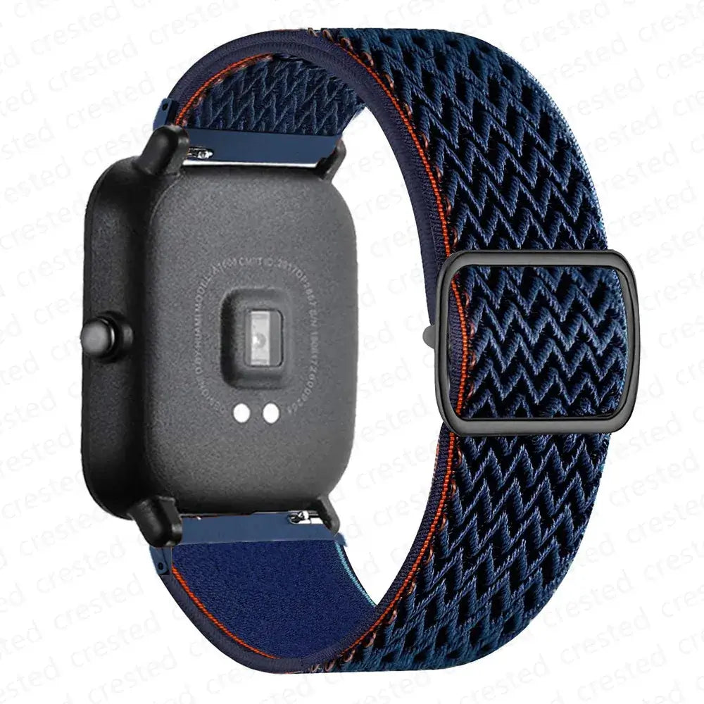 Amazfit Balance, GTR, GTS & Bip Stretch Nylon Loop Band, Slide Buckle