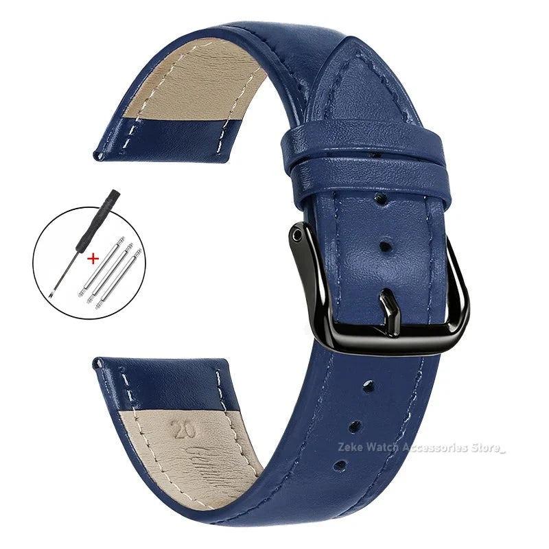 TicWatch Pro 5, Pro 3 & E3 Slim Calfskin Band, Spring Bars & Tool