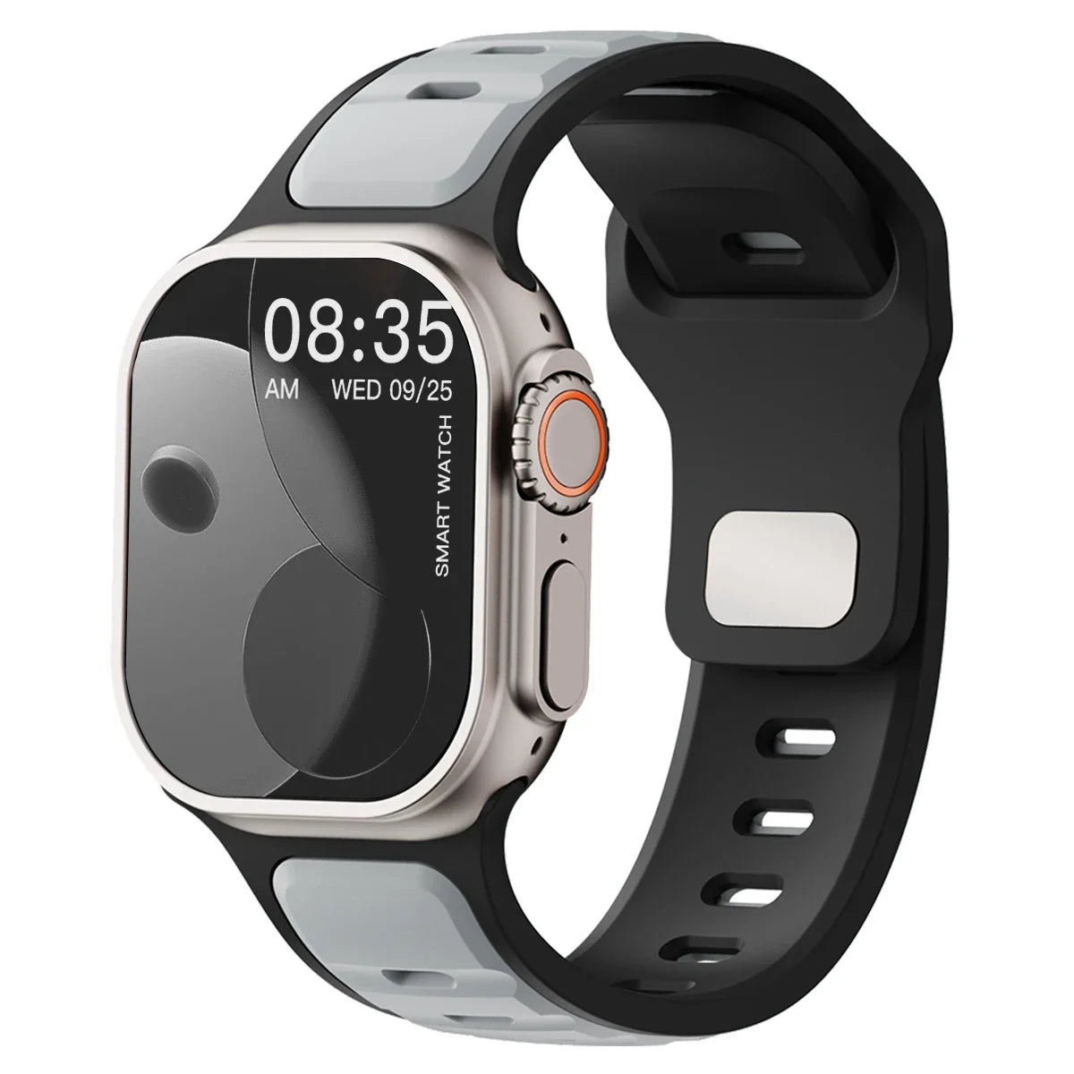 Sport Silicone Apple Watch Band – Dual-Tone | Series 11/10/9/8/7/6/SE & Ultra 1/2/3 | 44/45/46/49mm