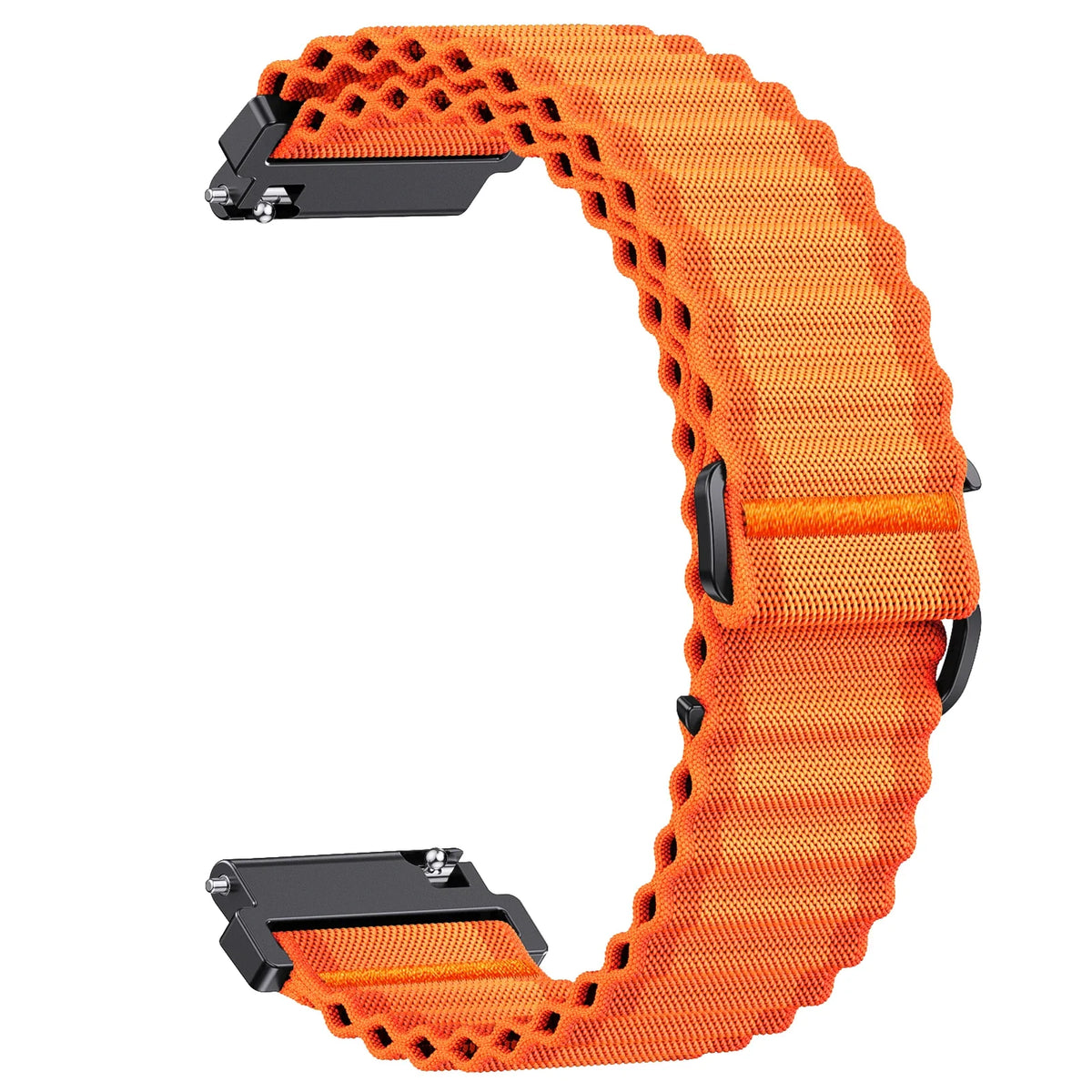 Polar Vantage, Grit X & Ignite Ribbed Nylon Loop Band, Wavy Edges