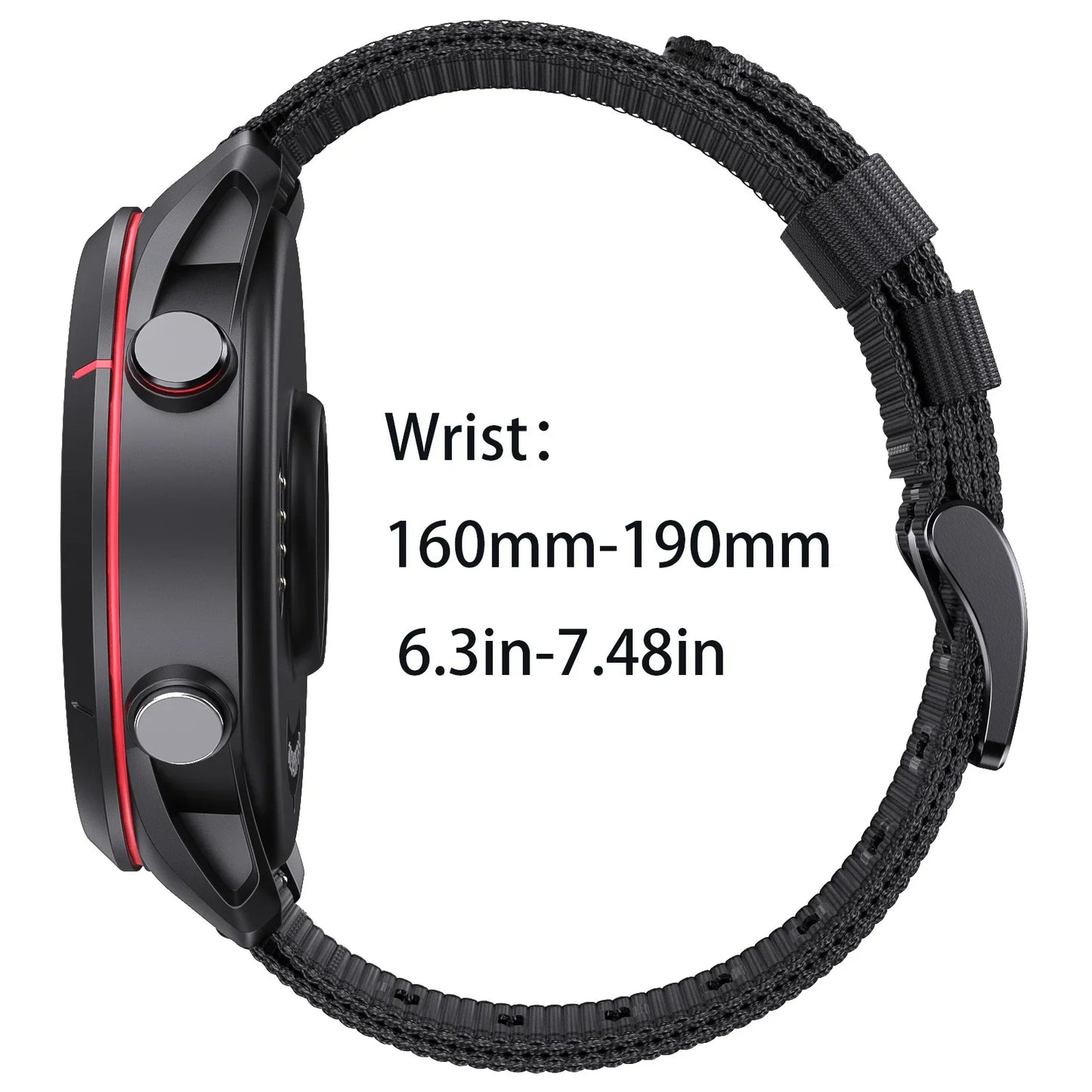 COROS Nylon Braided Watch Band - Unisex Magnetic Strap, Durable