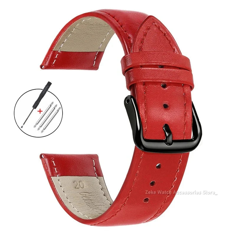 TicWatch Pro 5, Pro 3 & E3 Slim Calfskin Band, Spring Bars & Tool