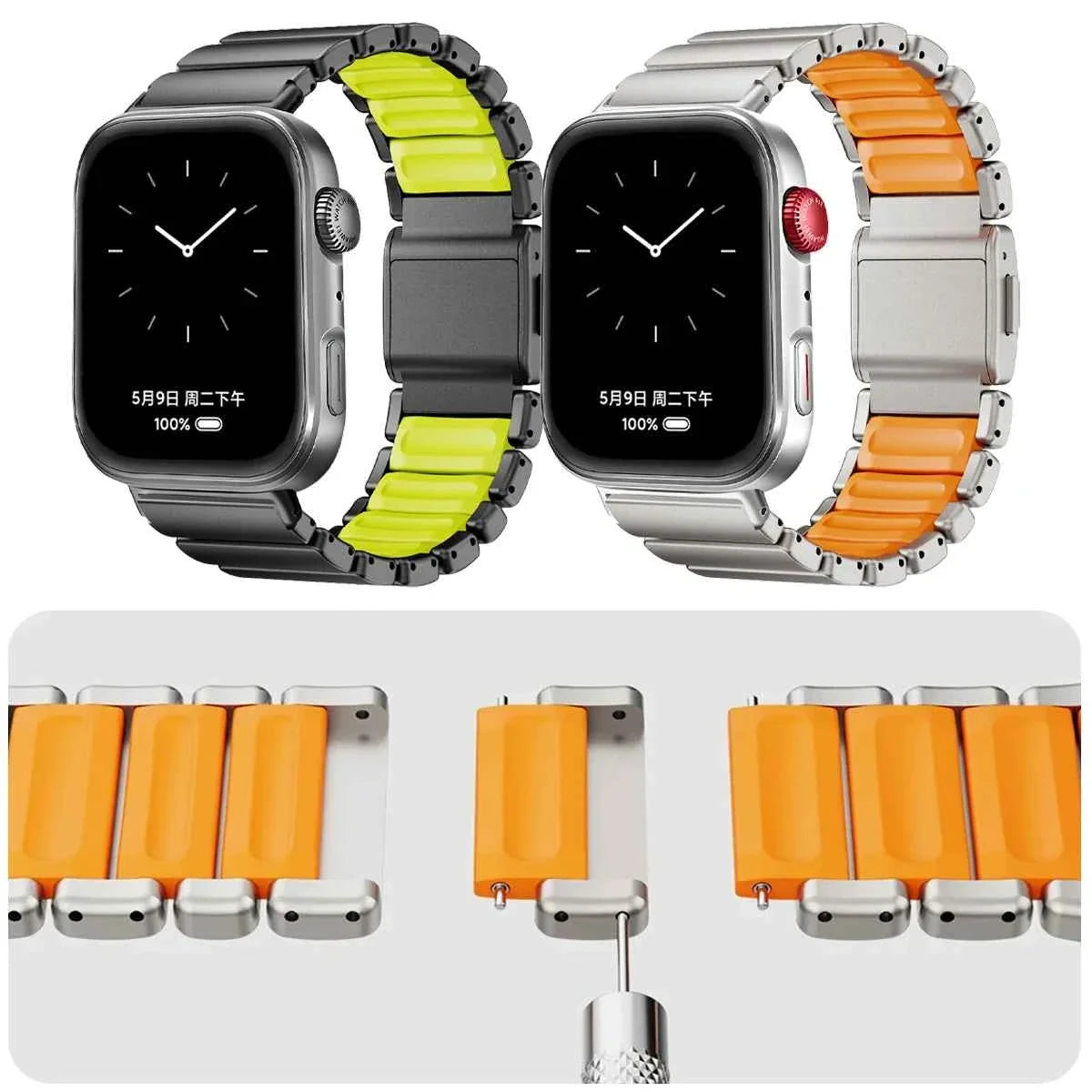 Luxury Magnetic Stainless Steel Watch Band for Huawei Watch Fit 5 / 5 Pro / Fit 4 / 4 Pro / Fit 3