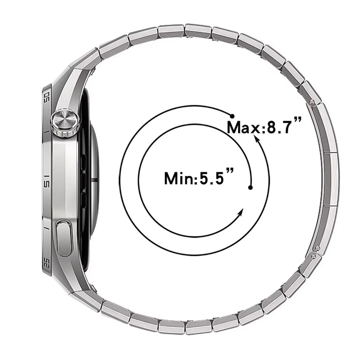 Titanium Metal Band for Huawei Watch GT6 Pro 46mm – No Gap Quick Release Bracelet