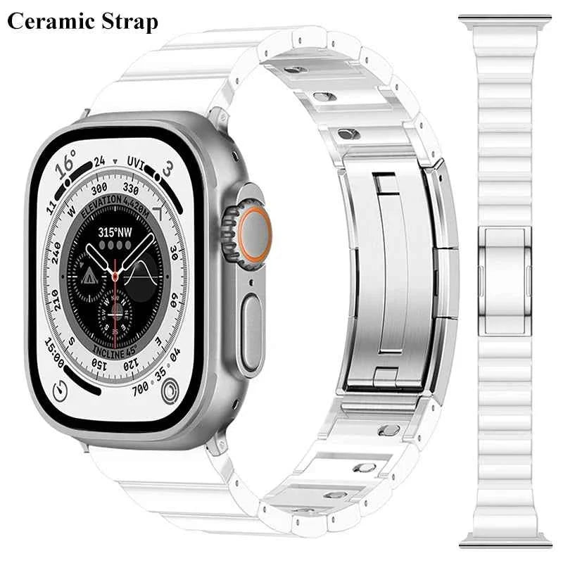 Ceramic Apple Watch Band – Quick Release Bracelet | Series 11/10/9/8/7/6/SE & Ultra 1/2/3