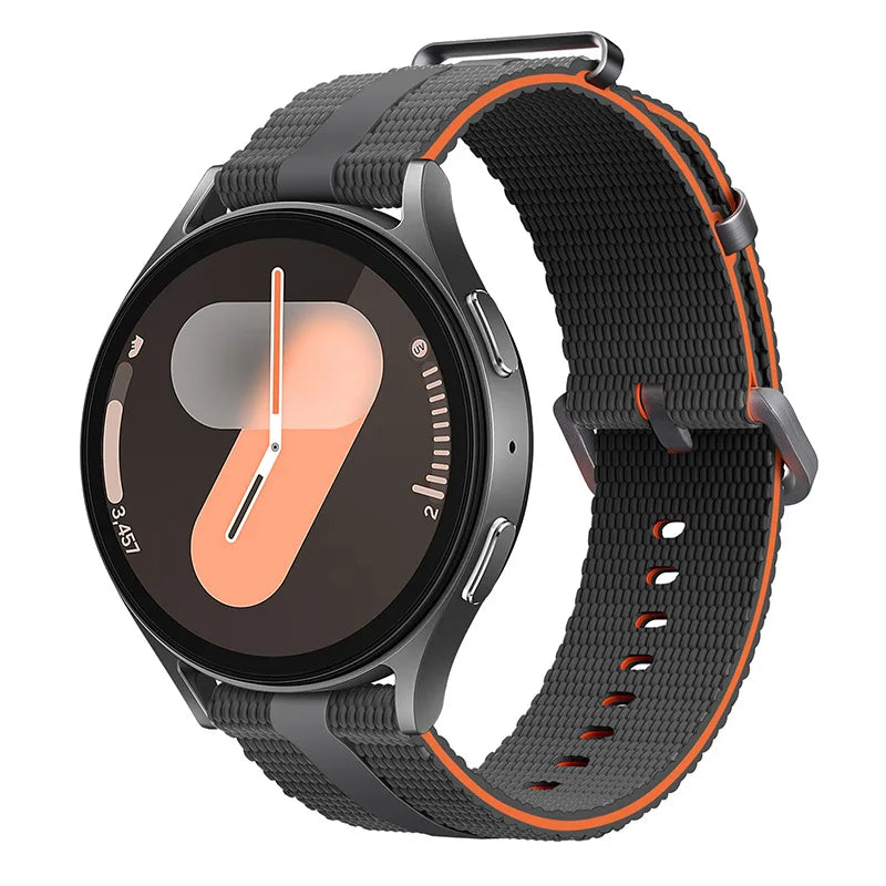 Line Silicone Sport Band for Samsung Galaxy Watch 7 6 5 4 & Huawei Watch GT6 GT5 GT4 | 18mm 20mm 22mm Universal Strap