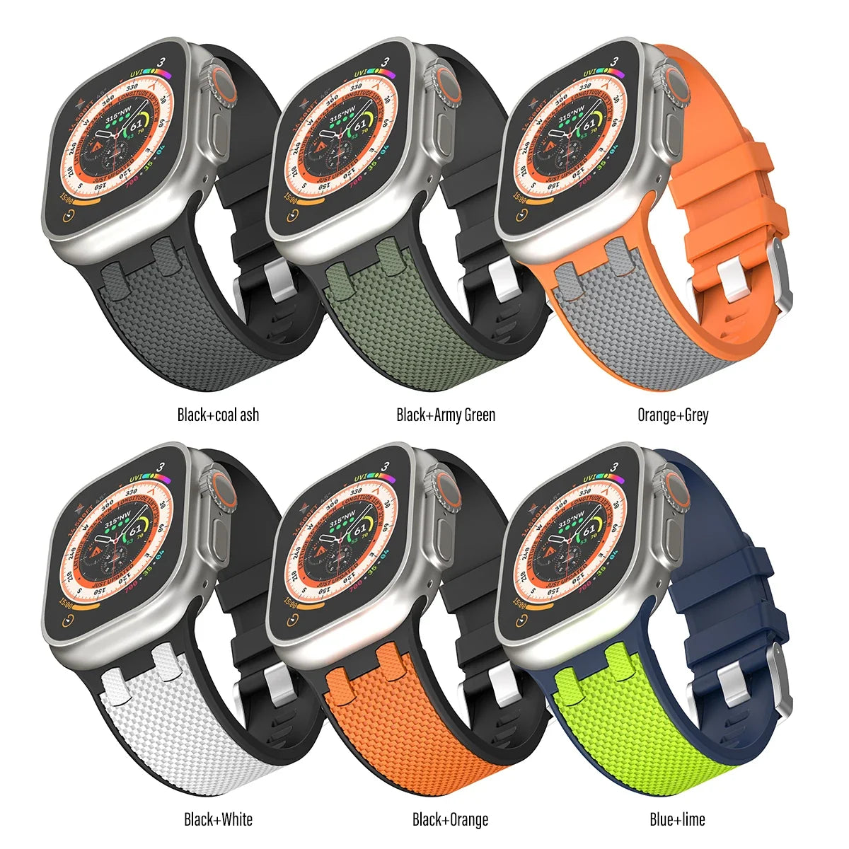 Soft Silicone Sport Apple Watch Band – Rubber Bracelet | Series 11/10/9/8/7/6/SE & Ultra 1/2/3 | 42–49mm