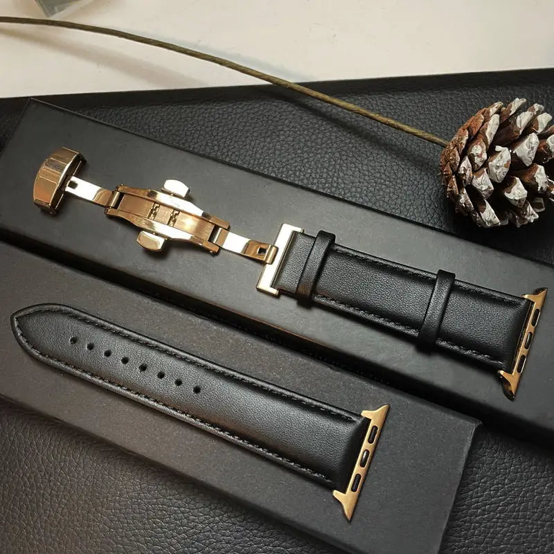 Apple Watch Genuine Leather Band - Classic Durable Strap