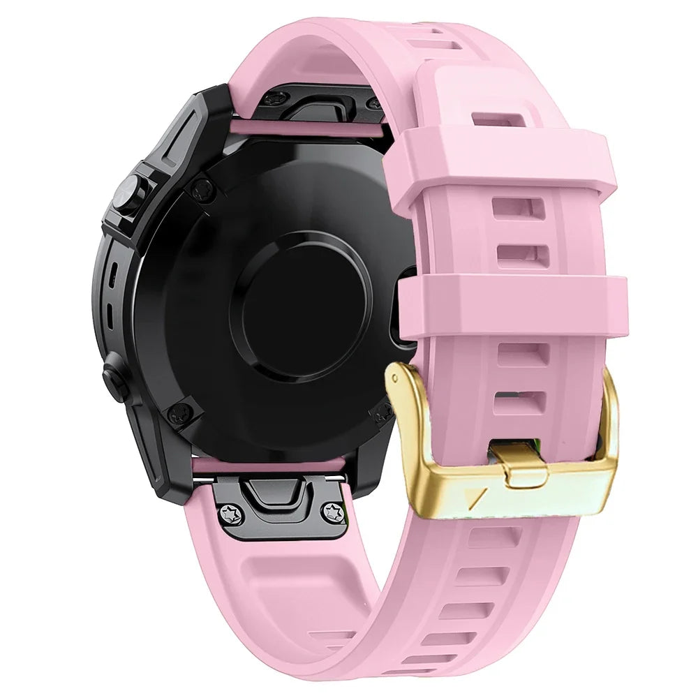 Garmin QuickFit 20mm Silicone Band with Gold-Tone Buckle