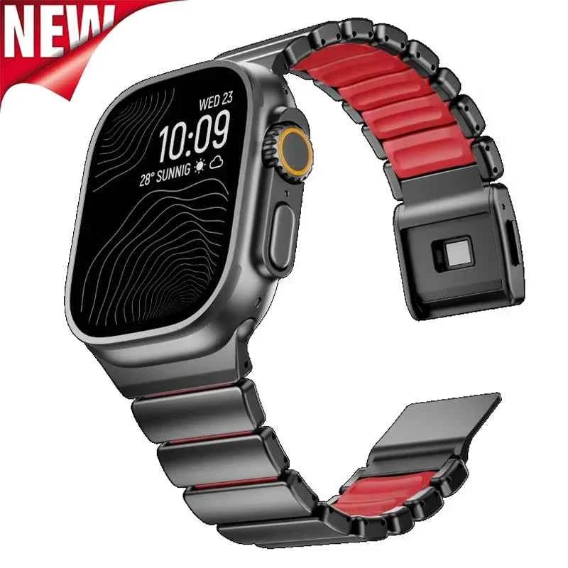 Luxury Titanium Apple Watch Band – Magnetic Buckle | Series 11/10/9/8/7/6/SE & Ultra 1/2/3 | 44/45/46/49mm