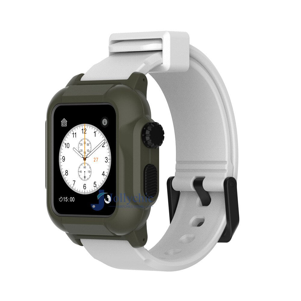Silicone Band+Case For Apple Watch Strap - Stylish Protection