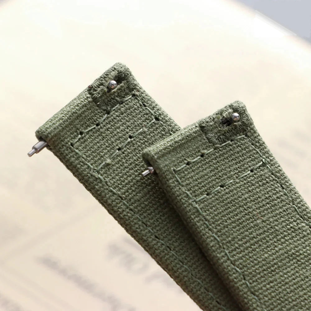 Samsung Galaxy Watch 7, 6, 5, 4 & FE Stitched Canvas Nylon Band