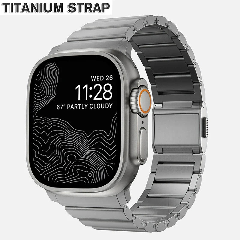 Titanium Magnetic Band for Apple Watch Ultra 1/2/3/4 49mm | Series 10/11/12 42/44/45/46mm