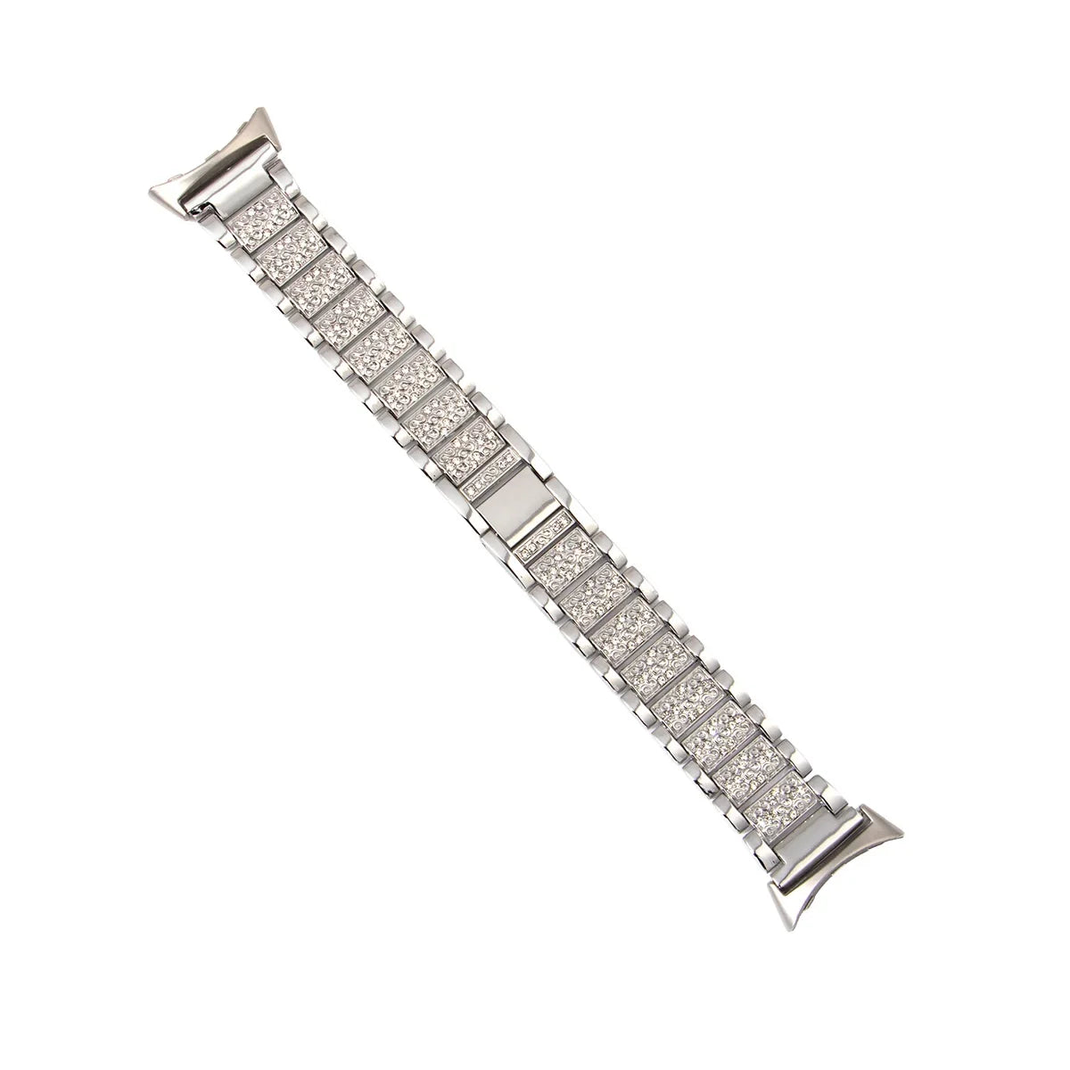 Google Pixel Watch 5, 4 & 3 Rhinestone Stainless Steel Link Band