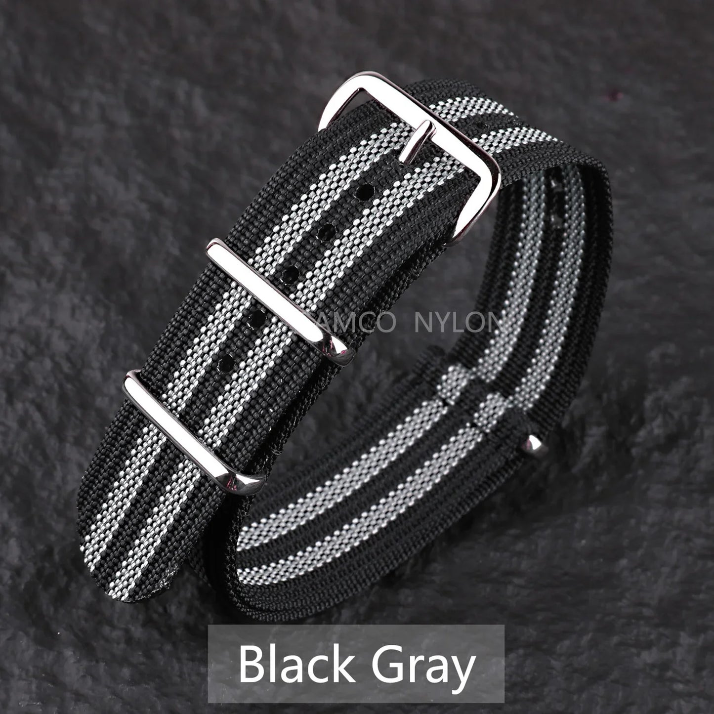 COROS Nylon Ribbed Watch Band For Smartwatch - Military Washable Strap