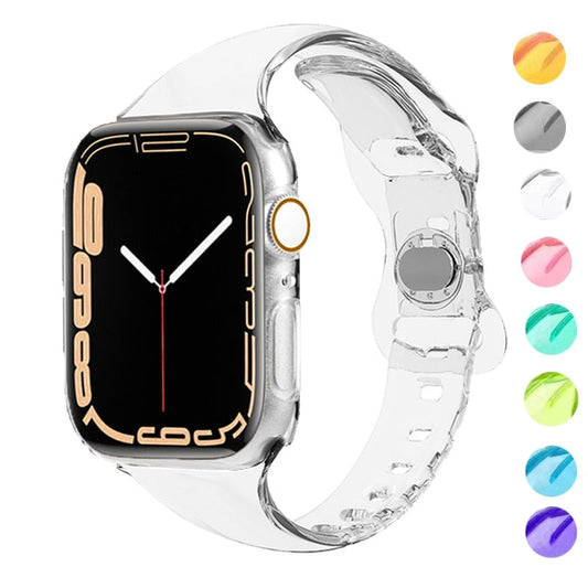 Apple Watch Slim Transparent Strap Series 11/10/9/8/7/6/5/4/ SE / Ultra 1/2/3 - Stylish Protection