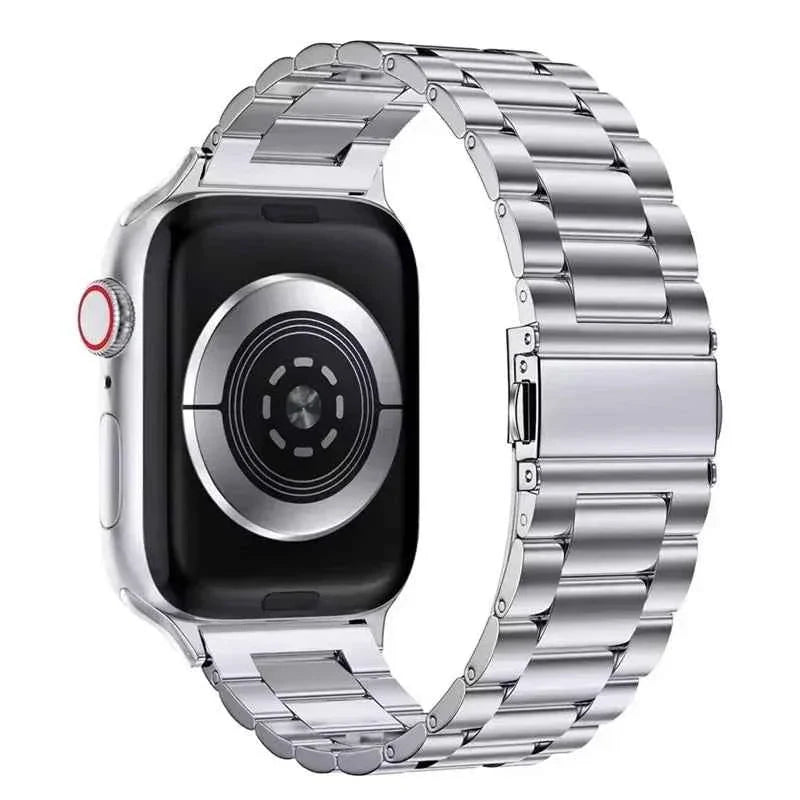 Stainless Steel Link Bracelet Band for Apple Watch Series 1-12, SE, Ultra 1/2/3/4
