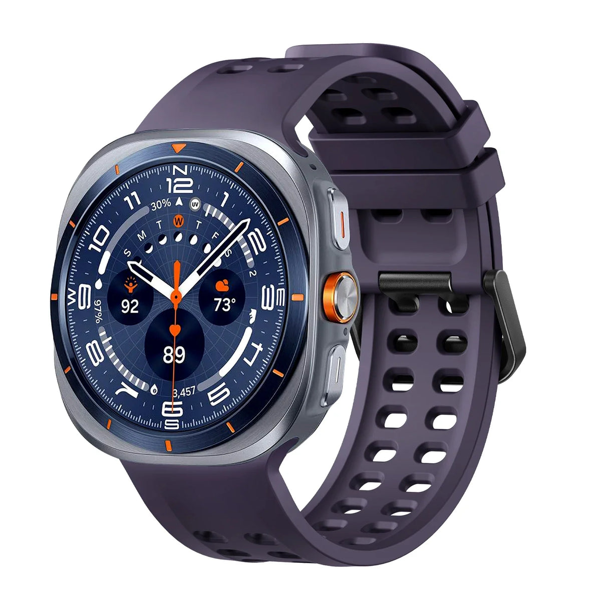 Silicone Sport Band for Samsung Galaxy Watch Ultra 2 & Ultra 2025 47mm | Replacement Strap