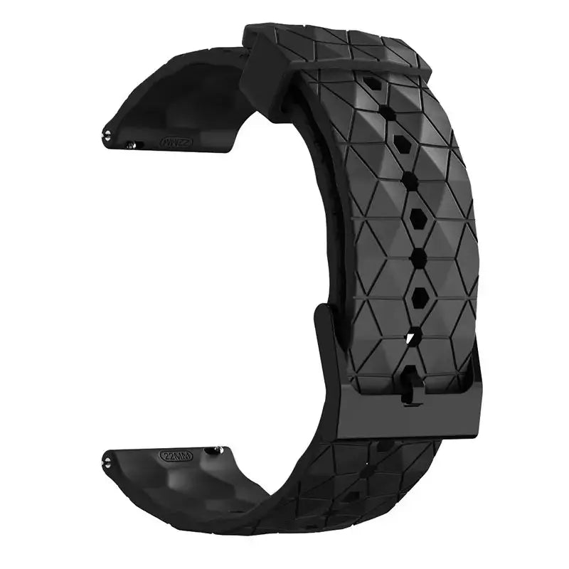 Amazfit Balance, GTR, GTS & Bip Geometric Silicone Band, Black Buckle