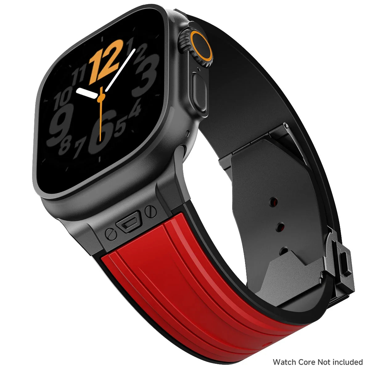 Luxury Sport Silicone Strap for Apple Watch Ultra 3/2 49mm – Series 11/10/9/8/7/6/SE 46/45/44/42mm