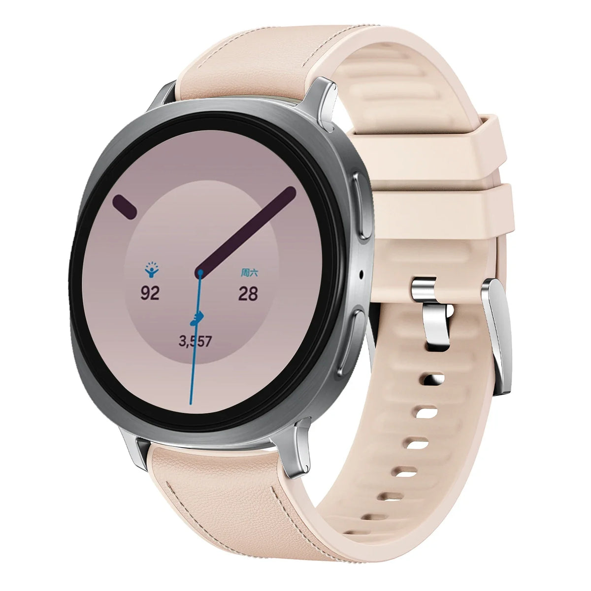 Leather-Look Silicone Band for Samsung Galaxy Watch 9 & 8 40mm 44mm & Classic 46mm | Business Replacement Strap