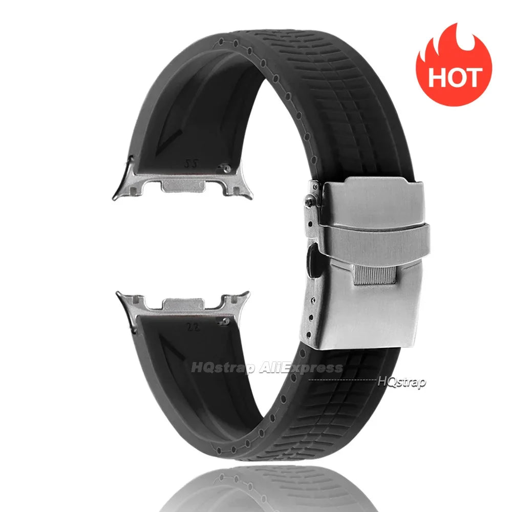 Samsung Galaxy Silicone Sport Watch Band - Watch8/Watch8 Classic/Watch9 Waterproof Buckle