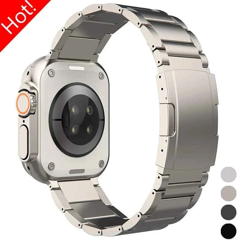 Titanium Metal Strap for Apple Watch Ultra 3/2/1 49mm – Series 11/10/9/8/7/6/SE/5/4 46/45/44/42/41/40/38mm