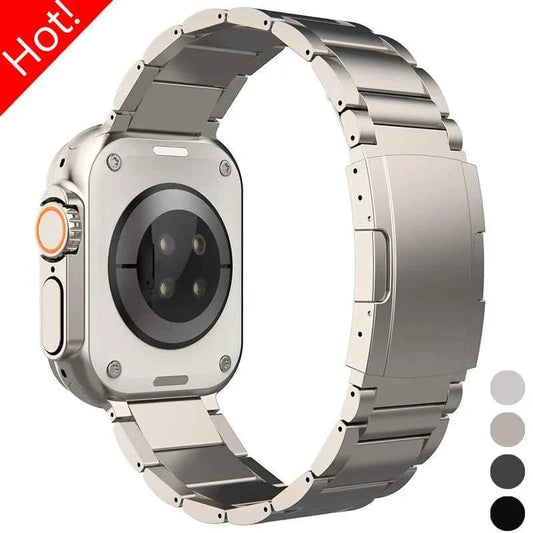 Titanium Metal Strap for Apple Watch Ultra 3/2/1 49mm – Series 11/10/9/8/7/6/SE/5/4 46/45/44/42/41/40/38mm