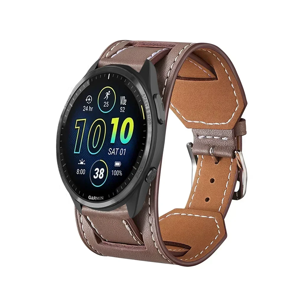 Garmin 20/22mm Quick Release Leather Cuff Band