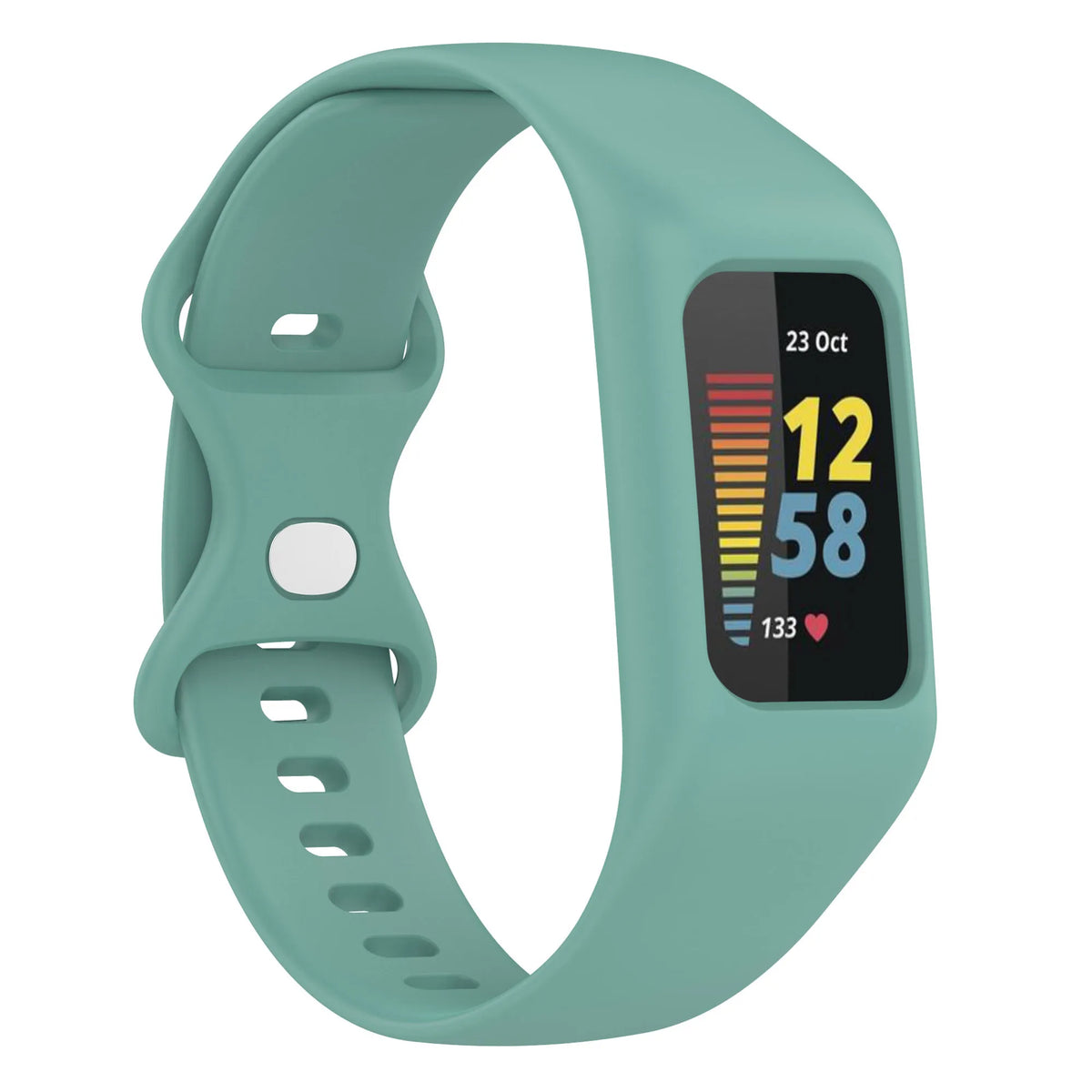 Fitbit Charge 5 & 6 Silicone Sport Band with Built-In Case