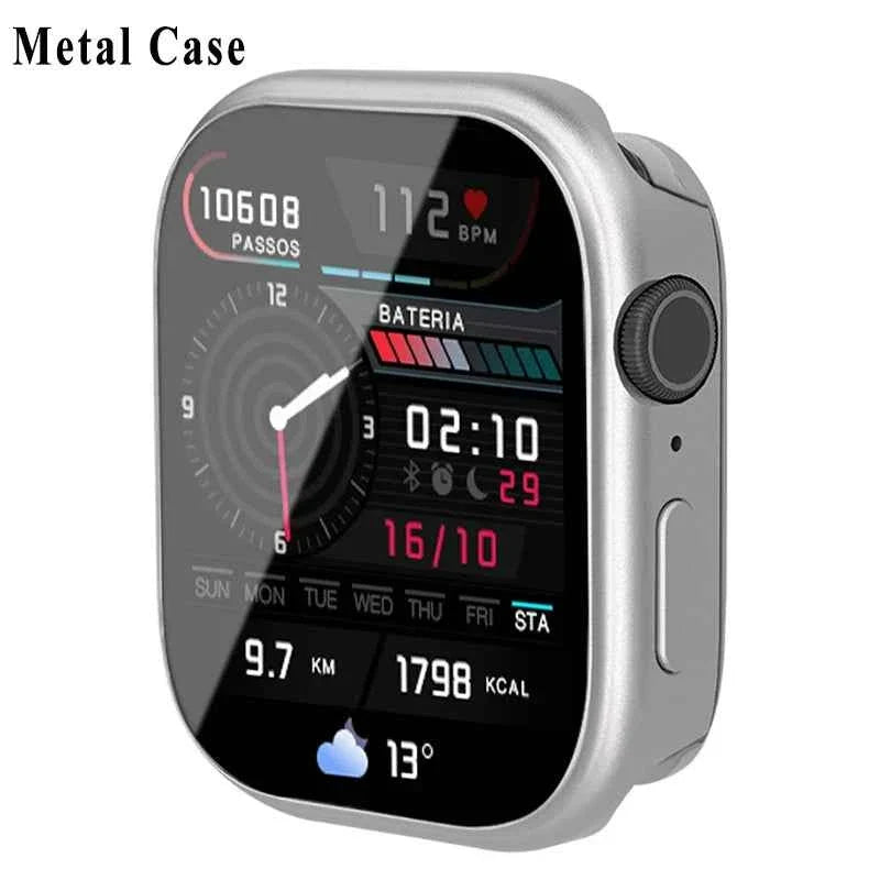 Metal Full-Cover Apple Watch Case for Series 4-12, SE & Ultra