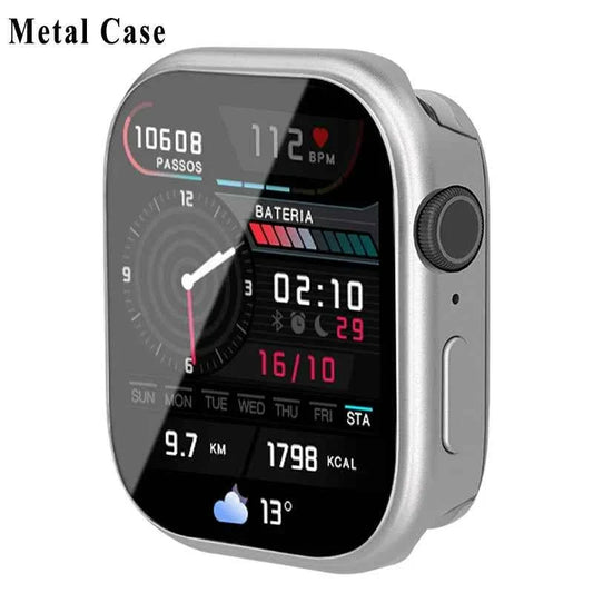 Metal Full-Cover Apple Watch Case for Series 4-12, SE & Ultra
