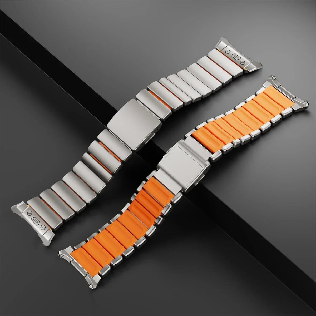 Samsung Galaxy Watch Ultra/Ultra2 Stainless Steel & Silicone Magnetic Band