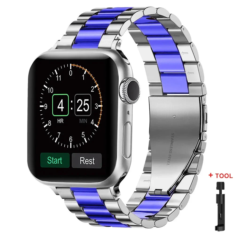 Stainless Steel Apple Watch Band – Metal Bracelet | Series 11/10/9/8/7/6/SE & Ultra 1/2/3 | 38–49mm
