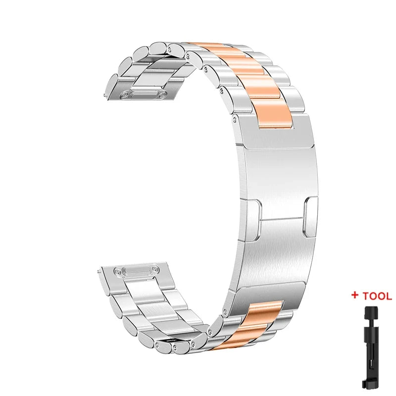 22MM Stainless Steel Band for Huawei Watch GT6 Pro / GT5 / GT4 & CMF Watch Pro / Xiaomi Watch S4