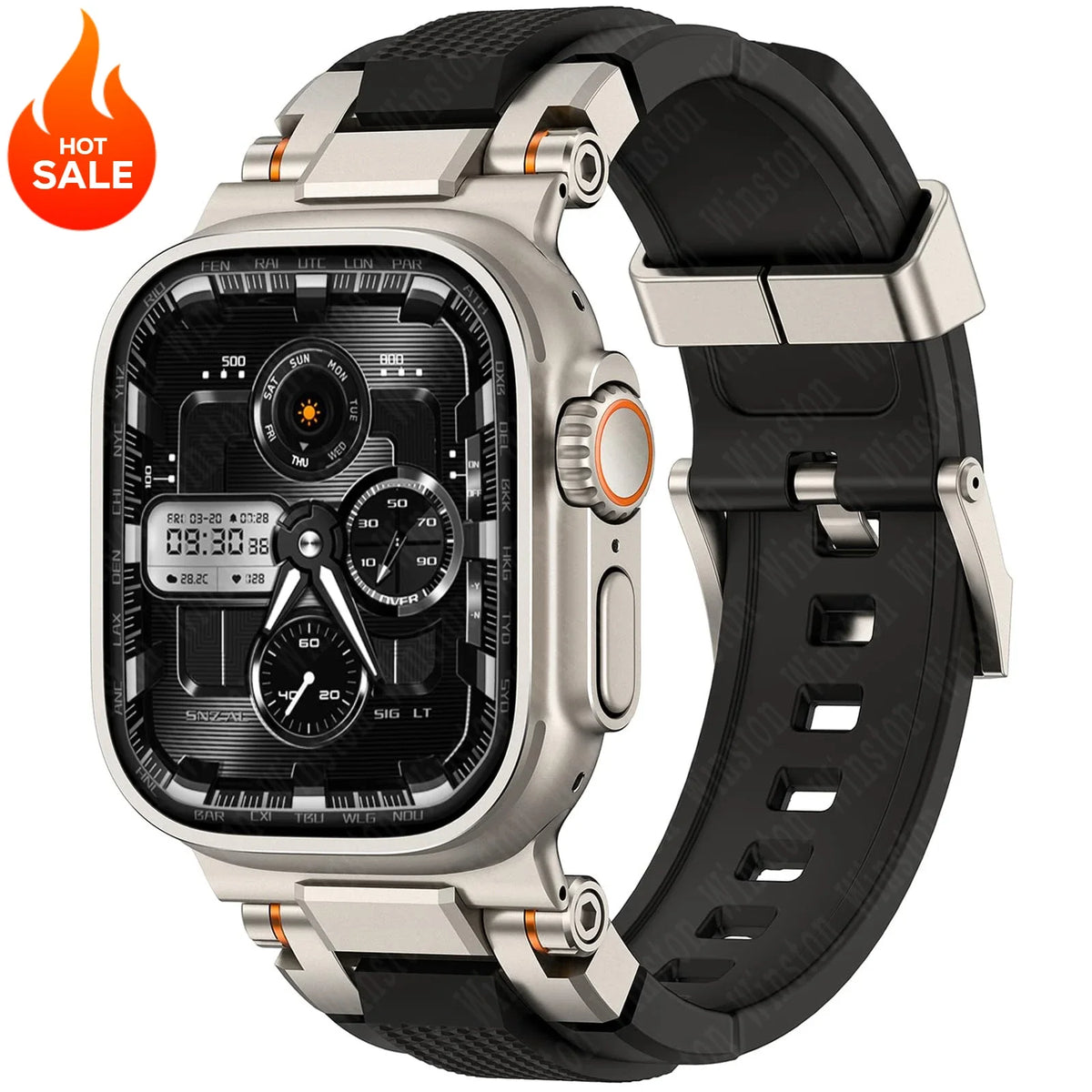 Men's Sport Silicone Strap for Apple Watch Ultra 3/2 49mm – Series 11/10/9/8/7/6 46/45/44/42mm