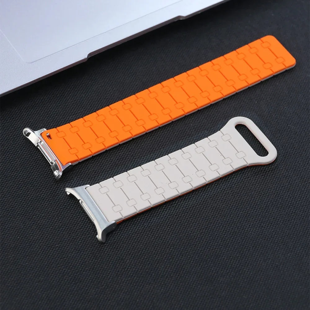 Samsung Galaxy Silicone Link Watch Band – Magnetic for Ultra/Ultra2/Watch8/Watch8 Classic/Watch9