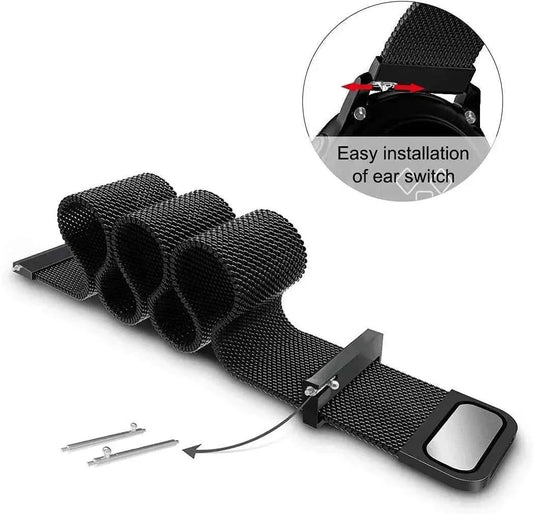 20/22mm Magnetic Milanese Loop Band – Samsung Galaxy Watch 7/6/5/4, Huawei GT5/GT4/GT3, Gear S3 & More