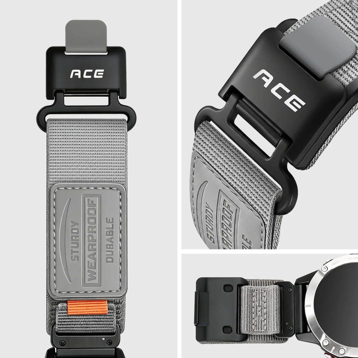 Garmin QuickFit 22/26mm Rugged Nylon Band with Magnetic Buckle