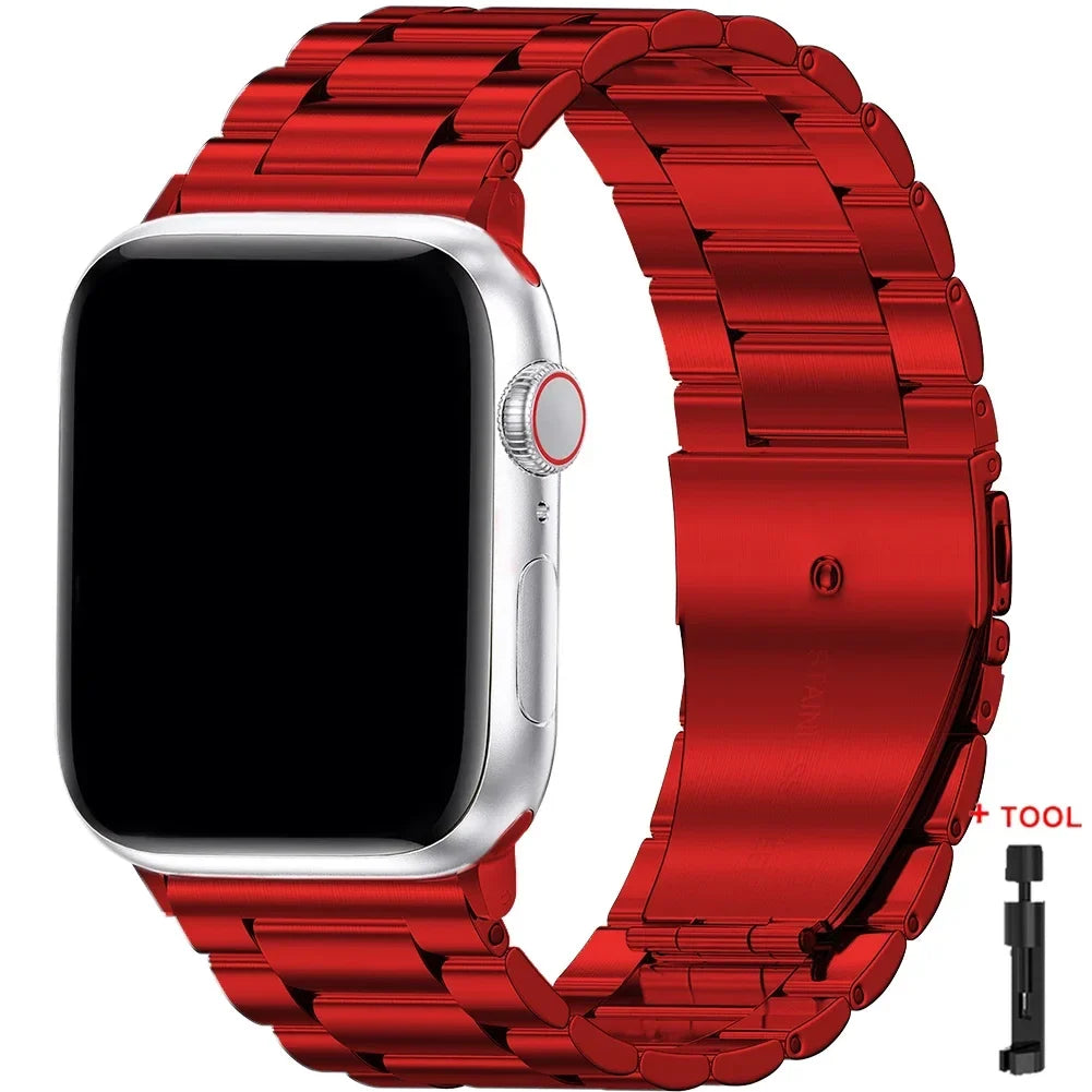 Stainless Steel Apple Watch Band – Metal Bracelet | Series 11/10/9/8/7/6/SE & Ultra 1/2/3 | 38–49mm
