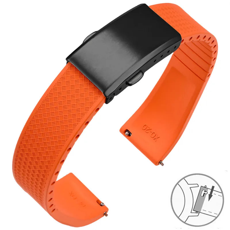 Polar Vantage, Grit X & Ignite FKM Rubber Band with Folding Clasp